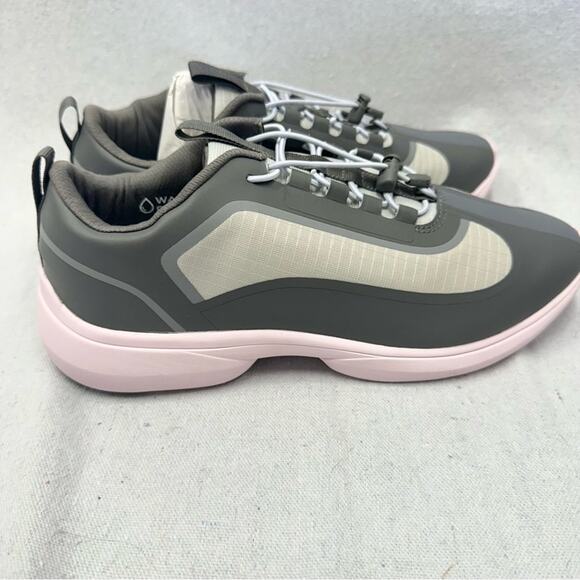 Vionic Guinn Bungee Lace Waterproof sneaker Grey Blush size 10 comfort New - Picture 9 of 16
